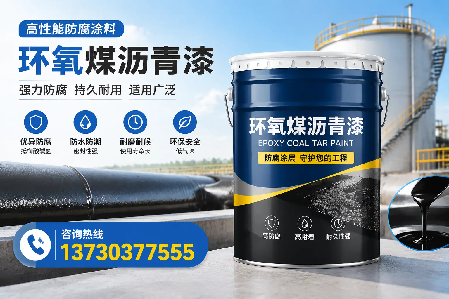 环氧煤沥青漆的耐久性分析,适合新星的使用场景